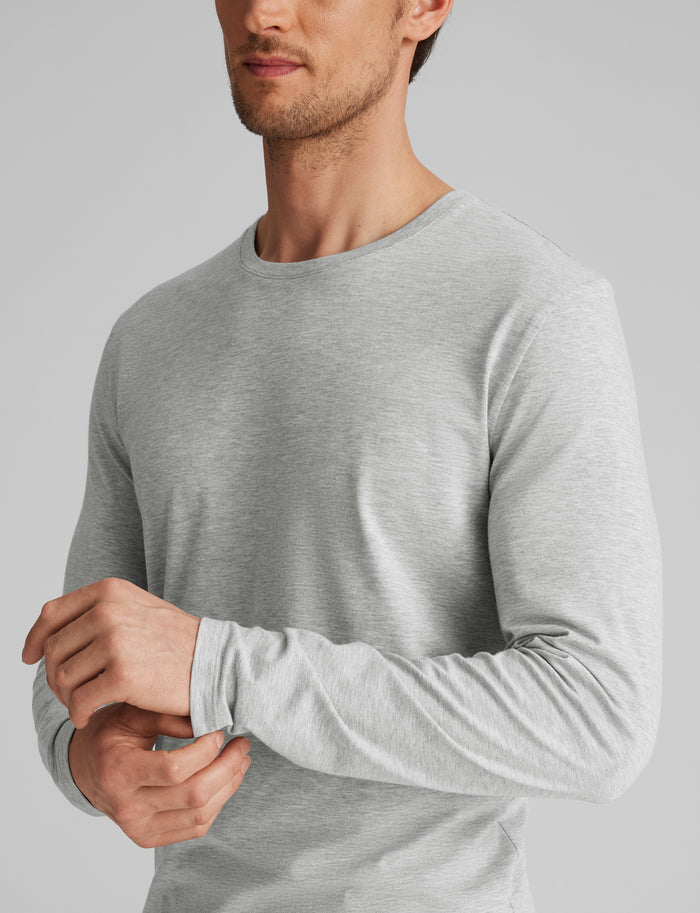 Second Skin Long Sleeve Tee::Heather Grey