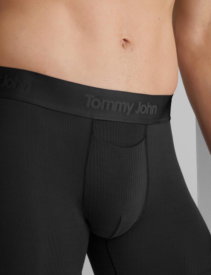 Second Skin Luxe Rib Boxer Brief 8" (3-Pack)::Black/Dress Blues Luxe
