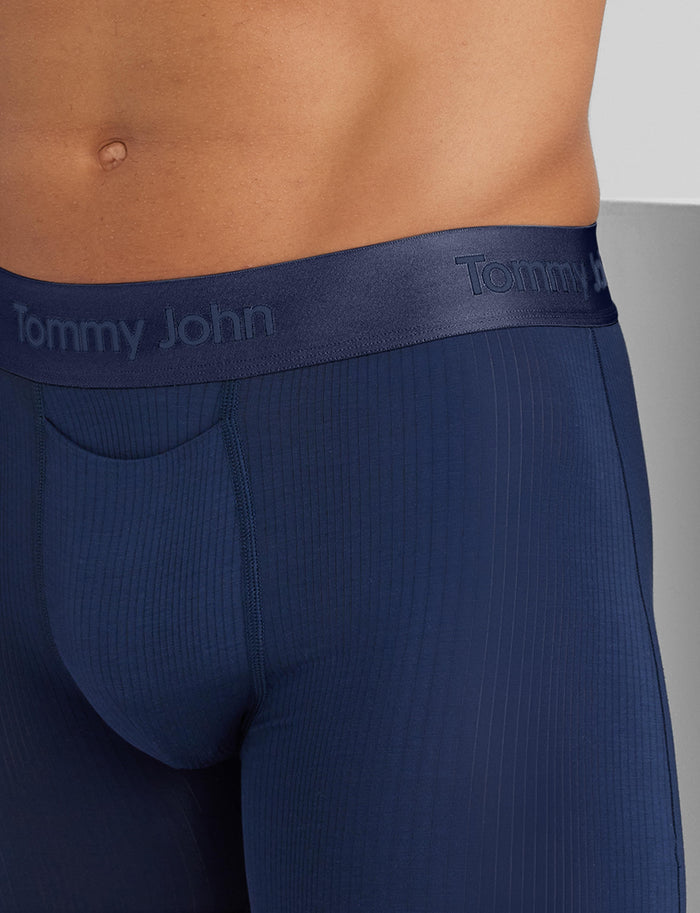 Second Skin Luxe Rib Boxer Brief 8" (3-Pack)::Black/Dress Blues Luxe