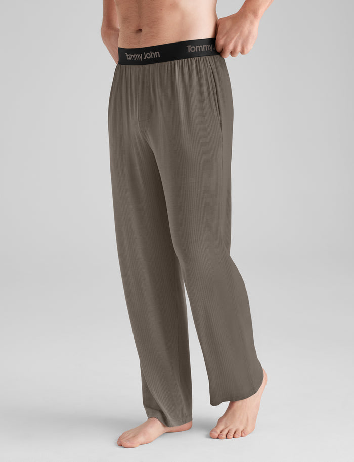 Second Skin Luxe Rib Sleep Pant::Falcon Luxe