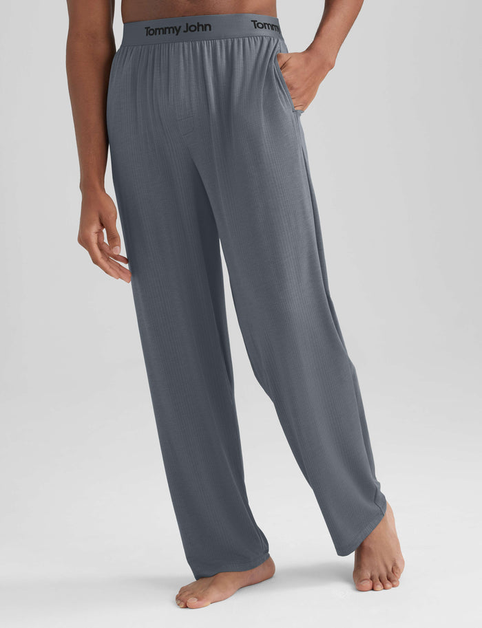 Second Skin Luxe Rib Sleep Pant::Turbulence Luxe