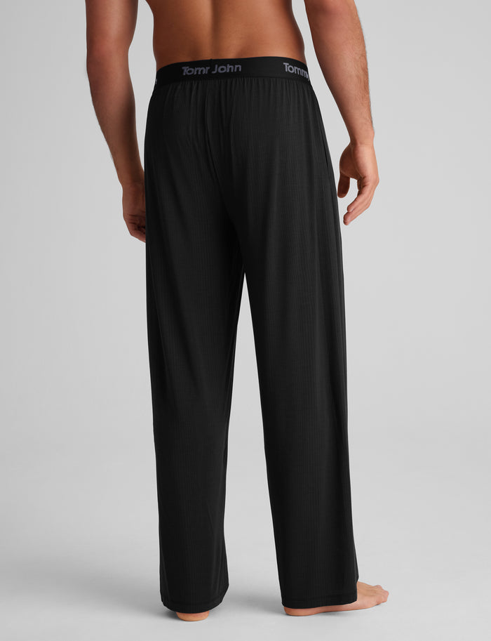 Second Skin Luxe Rib Sleep Pant::Black Luxe