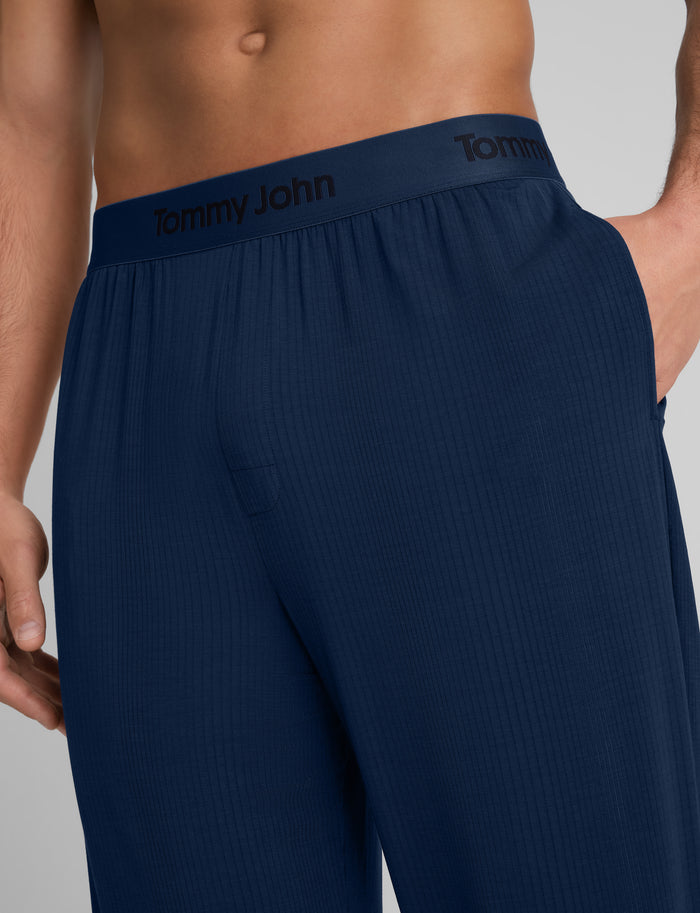 Second Skin Luxe Rib Sleep Pant::Dress Blues Luxe