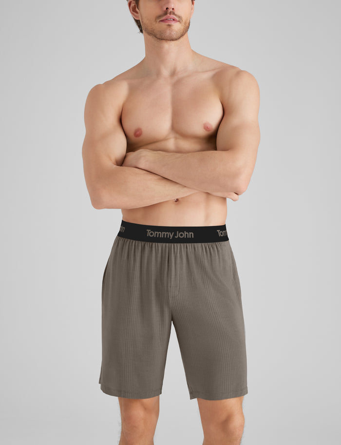Second Skin Luxe Rib Sleep Short::Falcon Luxe