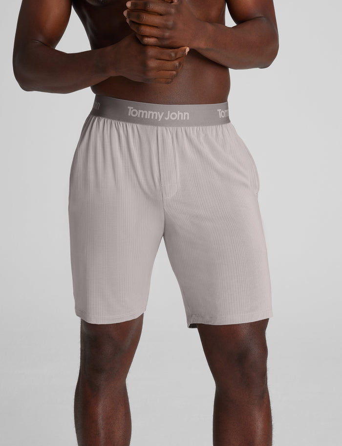 Second Skin Luxe Rib Sleep Short::Ash Luxe