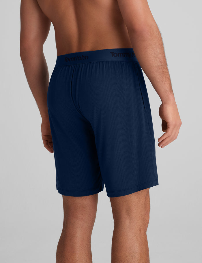 Second Skin Luxe Rib Sleep Short::Dress Blues Luxe