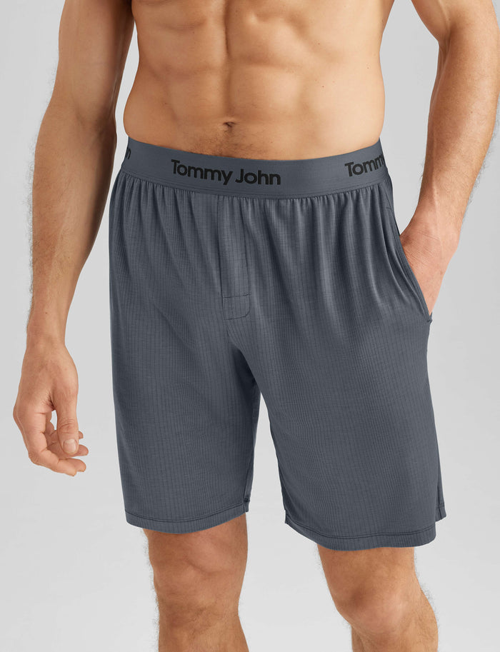 Second Skin Luxe Rib Sleep Short::Turbulence Luxe