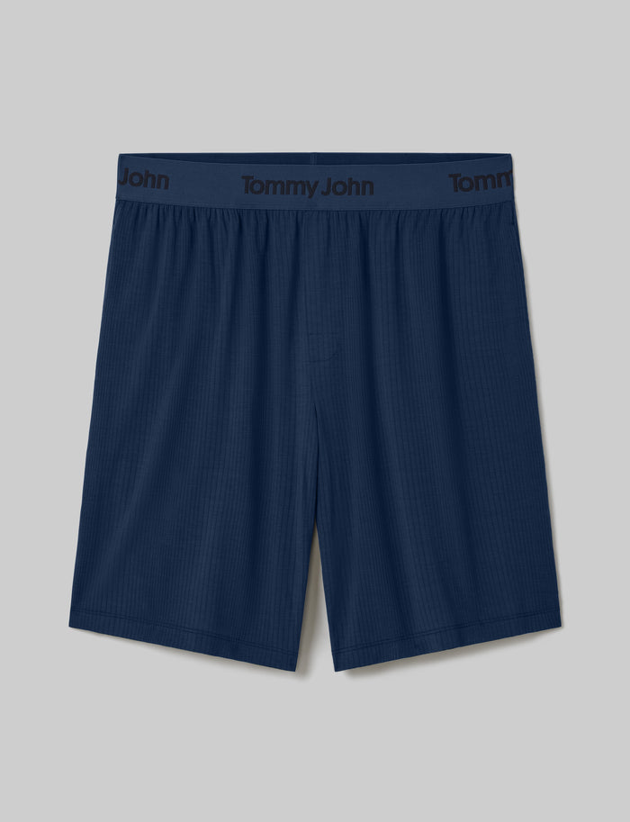 Second Skin Luxe Rib Sleep Short::Dress Blues Luxe::Swatch