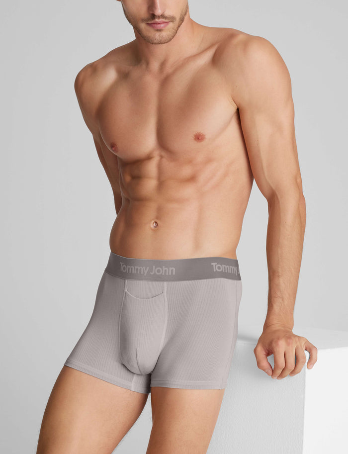 Second Skin Luxe Rib Square Cut 2"::Ash Luxe