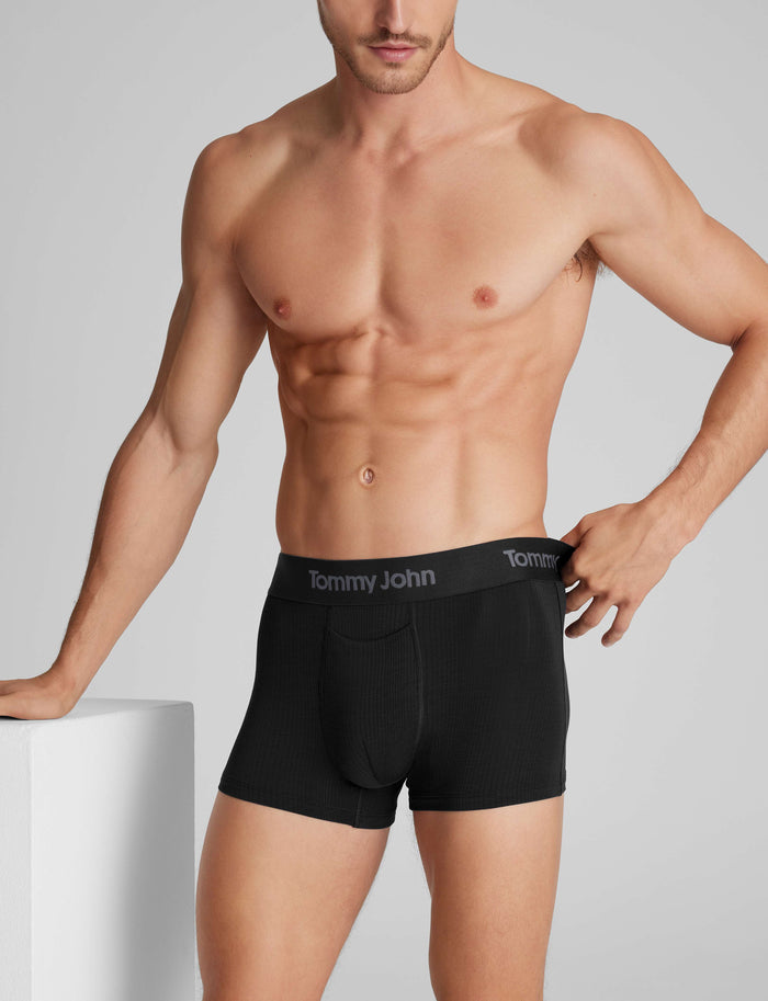 Second Skin Luxe Rib Square Cut 2"::Black Luxe