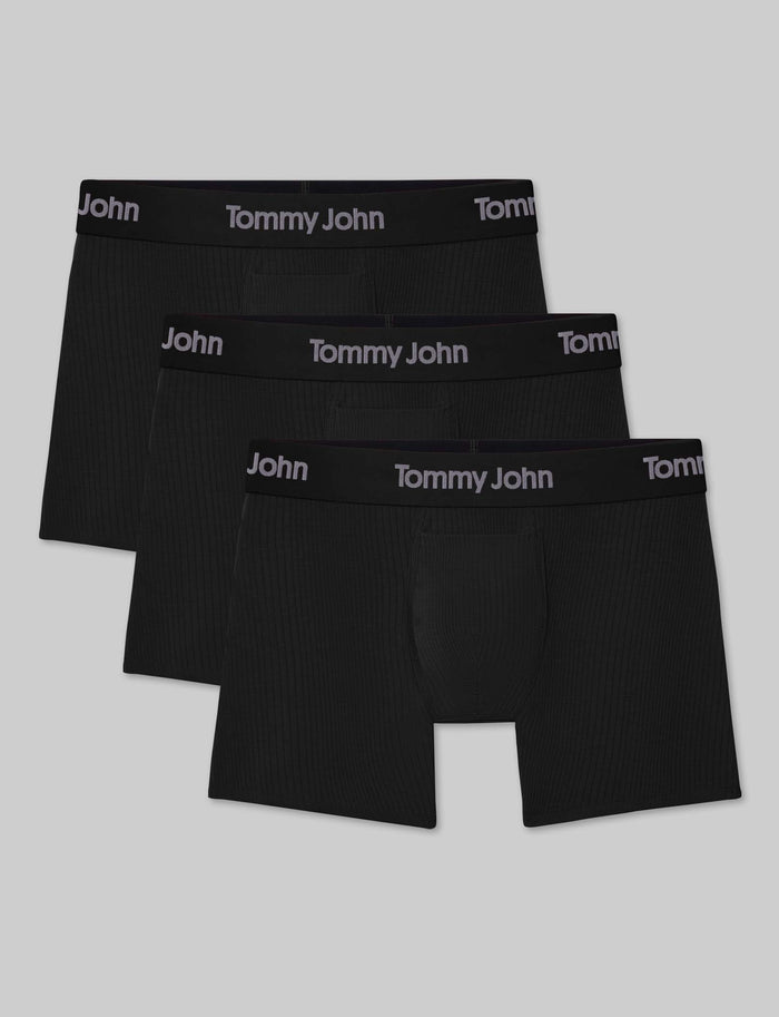 Second Skin Luxe Rib Trunk 4" (3-Pack)::Black Luxe