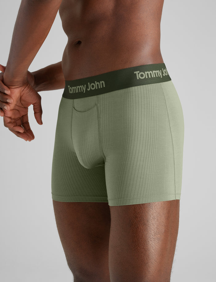 Second Skin Luxe Rib Trunk 4"::Oil Green Luxe