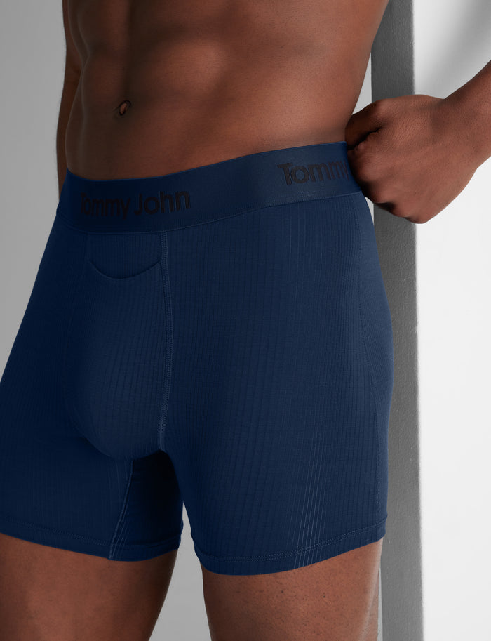 Second Skin Luxe Rib Trunk 4"::Dress Blues Luxe