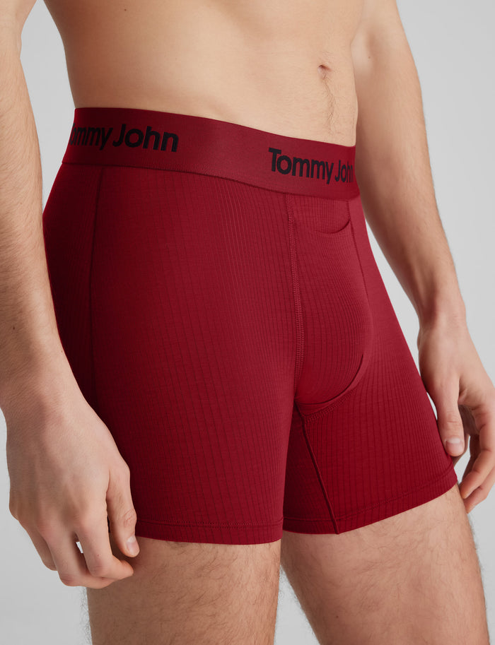 Second Skin Luxe Rib Trunk 4"::Rhubarb Luxe