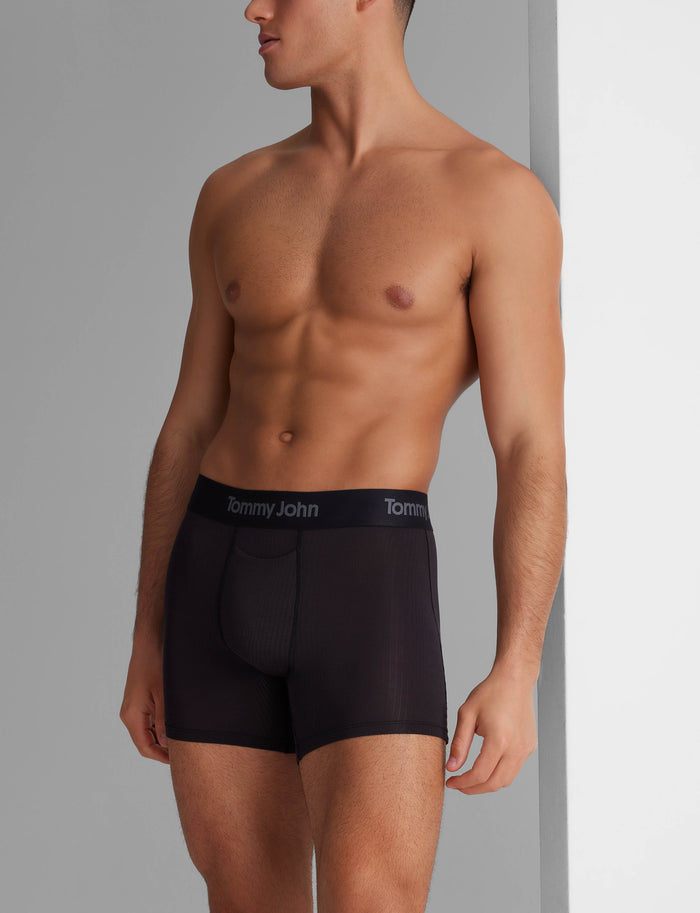 Second Skin Luxe Rib Trunk 4"::Black Luxe