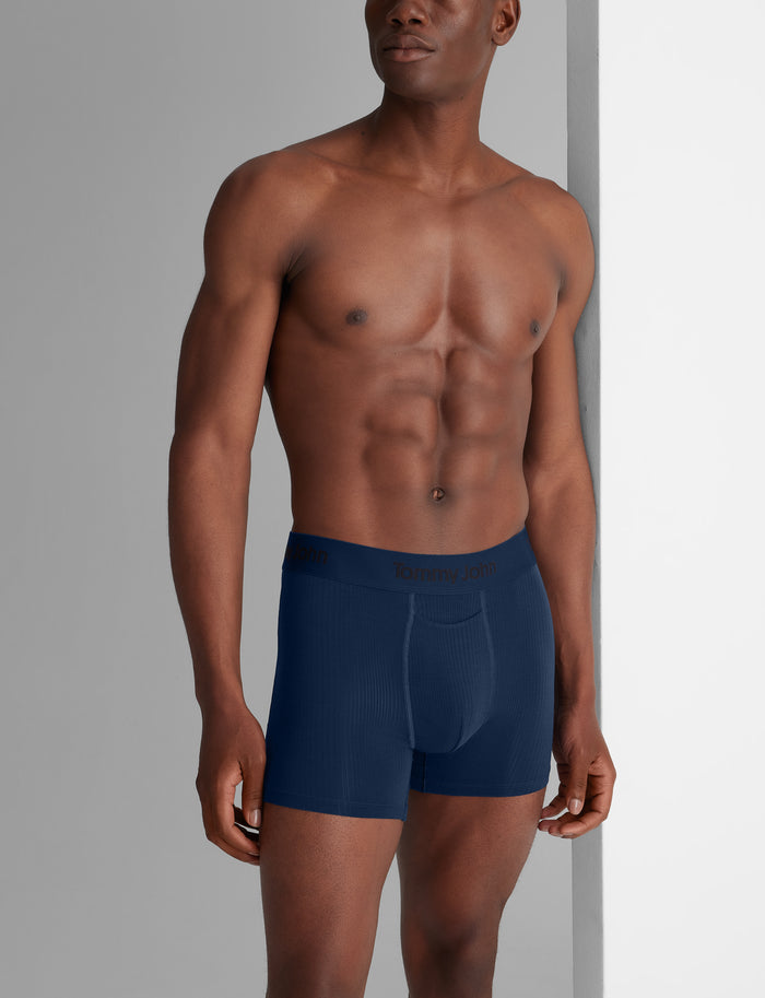 Second Skin Luxe Rib Trunk 4"::Dress Blues Luxe