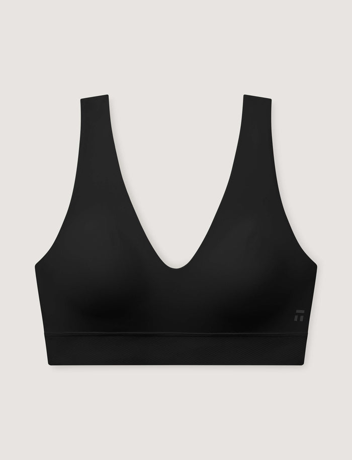 Second Skin V-Neck Bralette::Black::Swatch