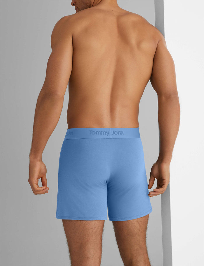 Second Skin Relaxed Fit Boxer 6" (3-Pack)::Blue/Quartz/Della Robbia