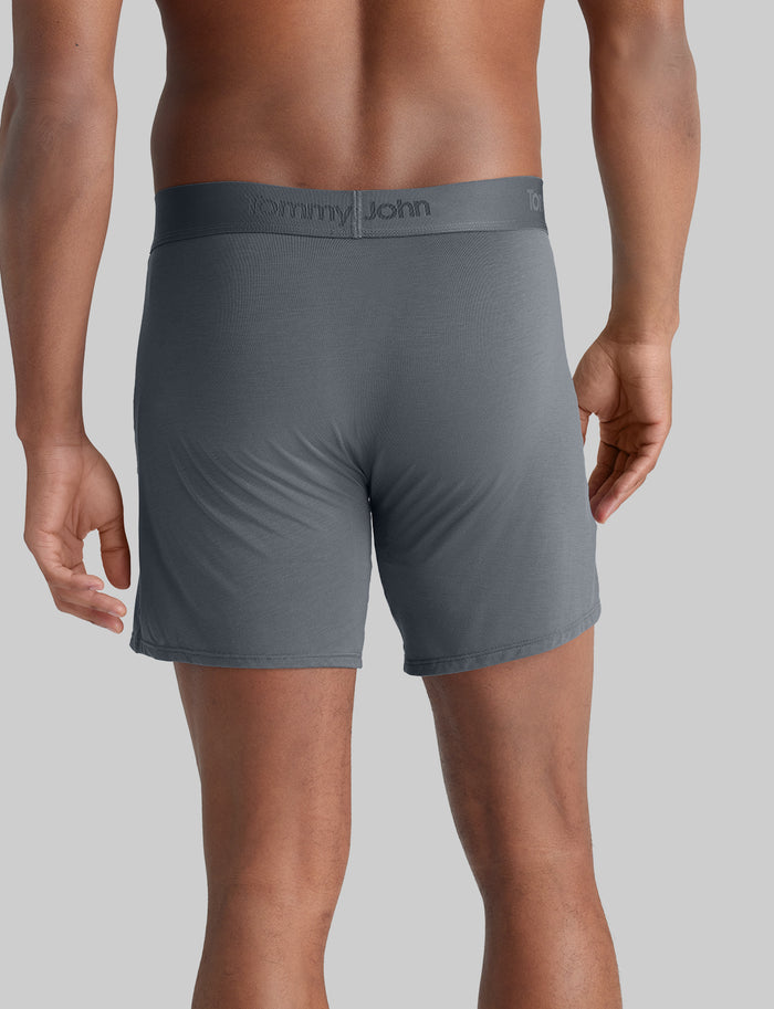 Second Skin Relaxed Fit Boxer 6" (3-Pack)::Dress Blues/Turbulence/Black