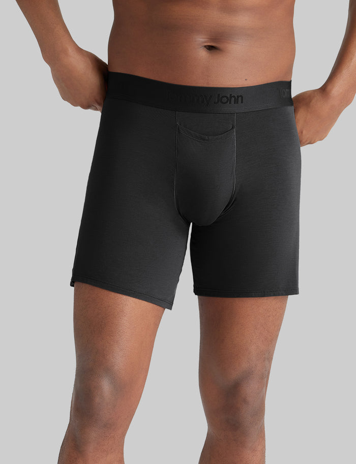 Second Skin Relaxed Fit Boxer 6" (6-Pack)::Dress Blues/Turbulence/Black