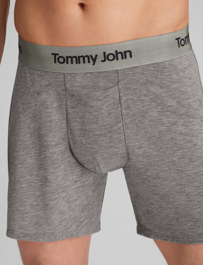 Second Skin Relaxed Fit Boxer 6"::Medium Heather Grey