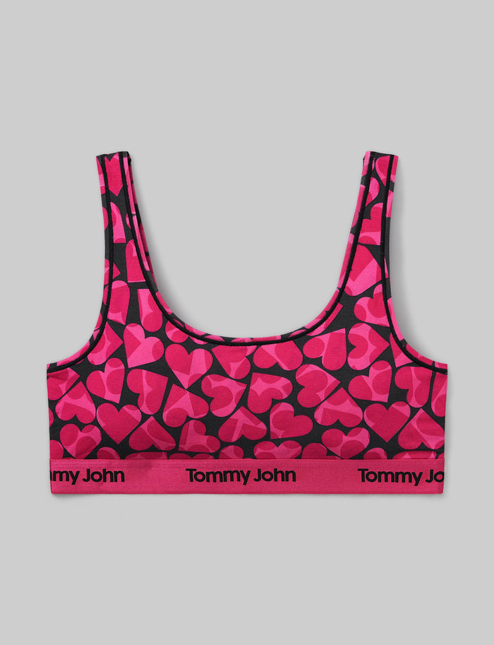 Second Skin Scoop Bralette::Cropped Hearts::Swatch