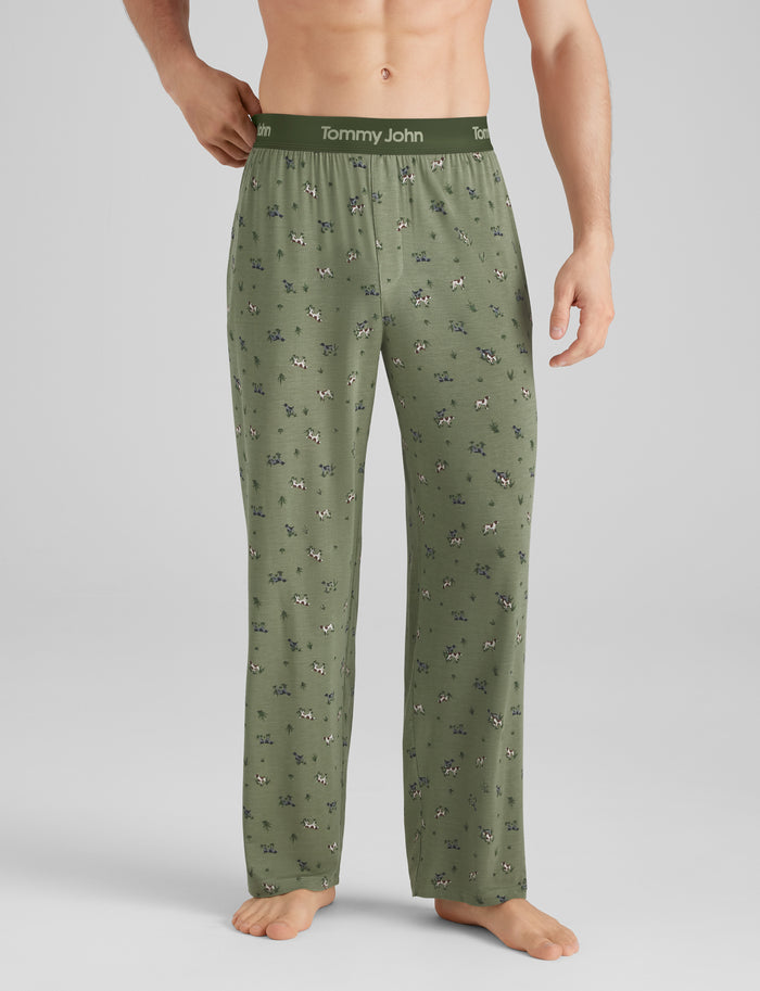 Second Skin Sleep Pant::Pointer Dogs Oil Green