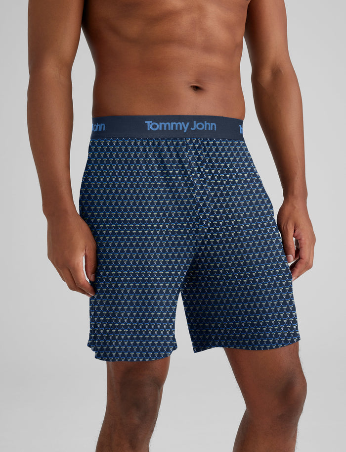Second Skin Sleep Short::Dress Blues Echo Geo
