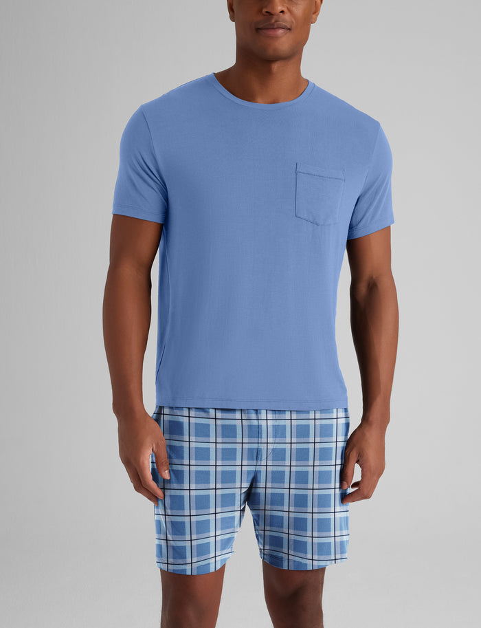 Second Skin Sleep Short::Ebb and Flow Shifting Plaid