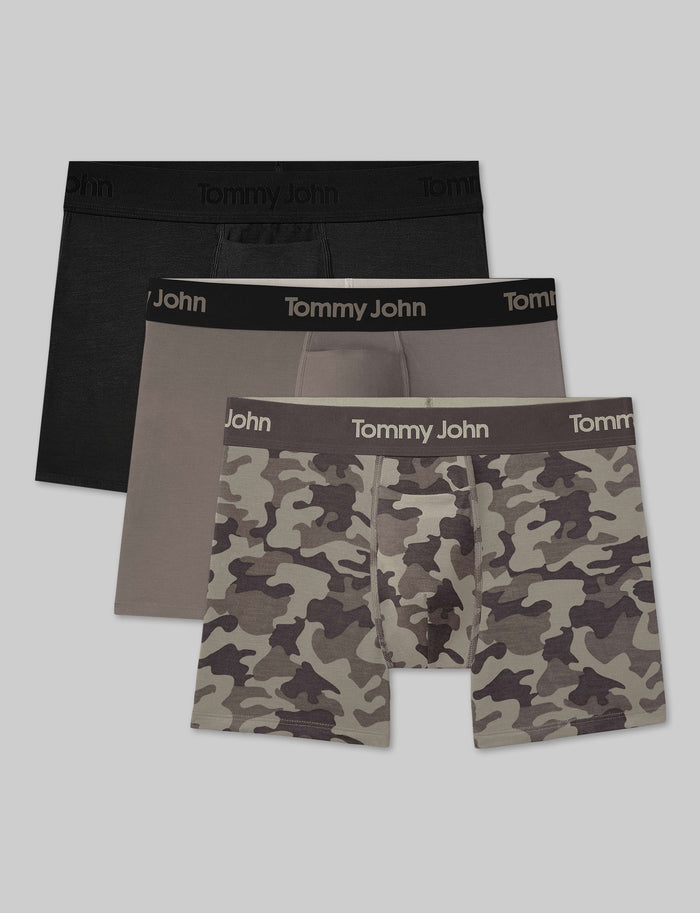 Second Skin Trunk 4" (3-Pack)::Black/Falcon/Falcon Camo