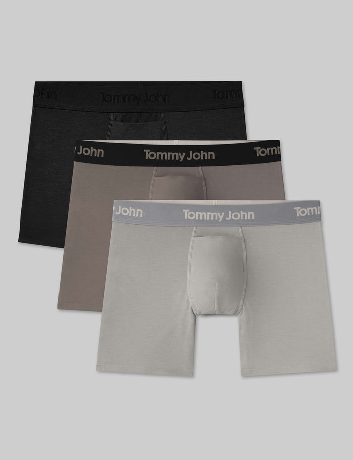 Second Skin Trunk 4" (3-Pack)::Black/Falcon/Dove