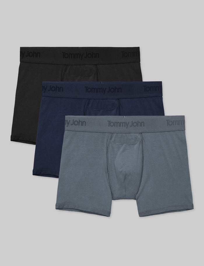 Second Skin Trunk 4" (3-Pack)::Dress Blues/Turbulence Grey/Black