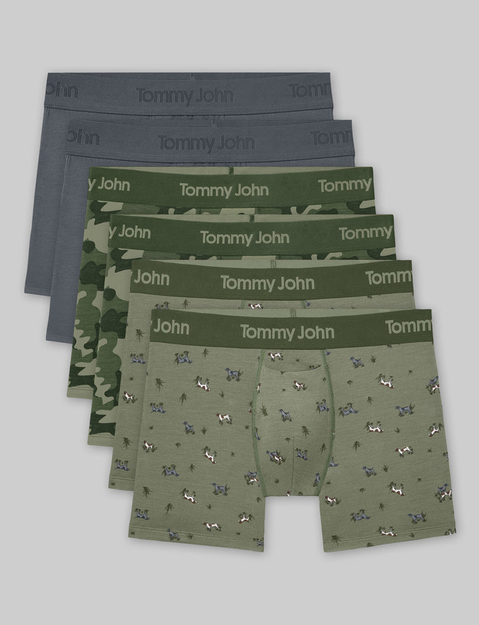 Second Skin Trunk 4" (6-Pack)::Turbulence/Bronze Green Camo/Oil Green Pointer Dogs