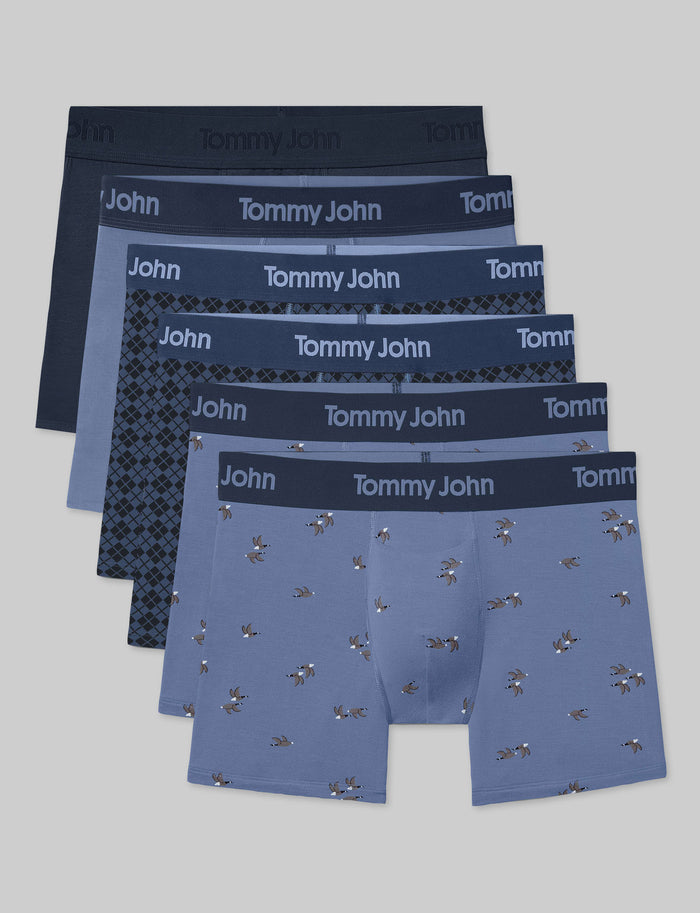 Second Skin Trunk 4" (6-Pack)::Dress Blues/Colony Blue/Argyle Tile/Flying South