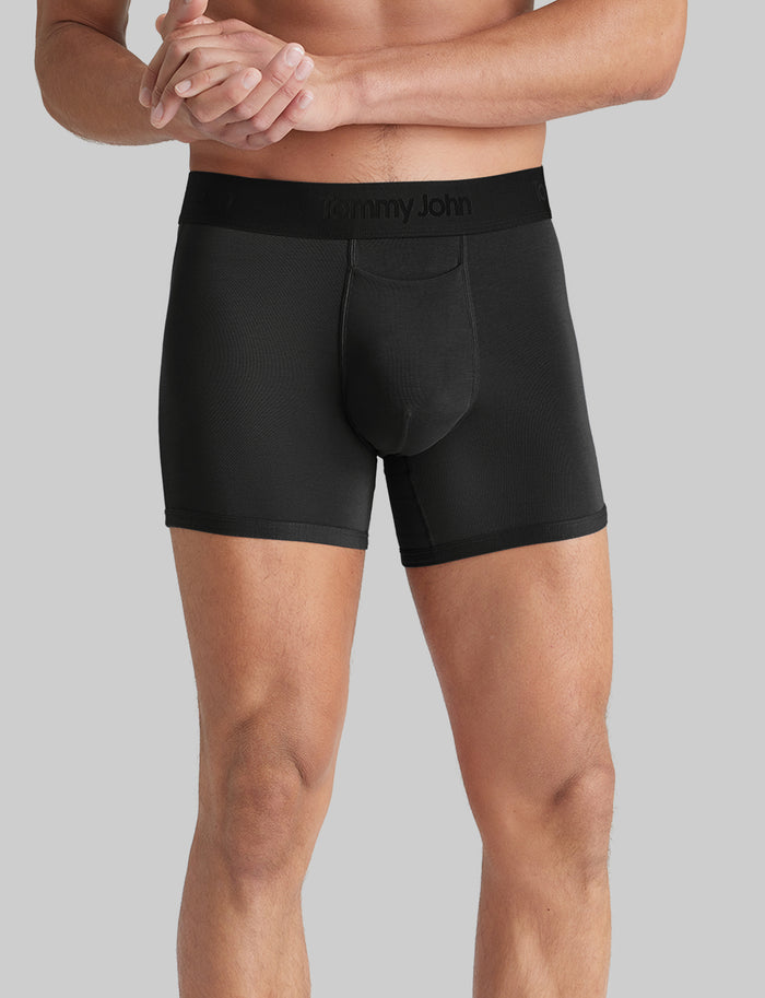 Second Skin Trunk 4" (6-Pack)::Black/Dress Blues/Turbulence Grey