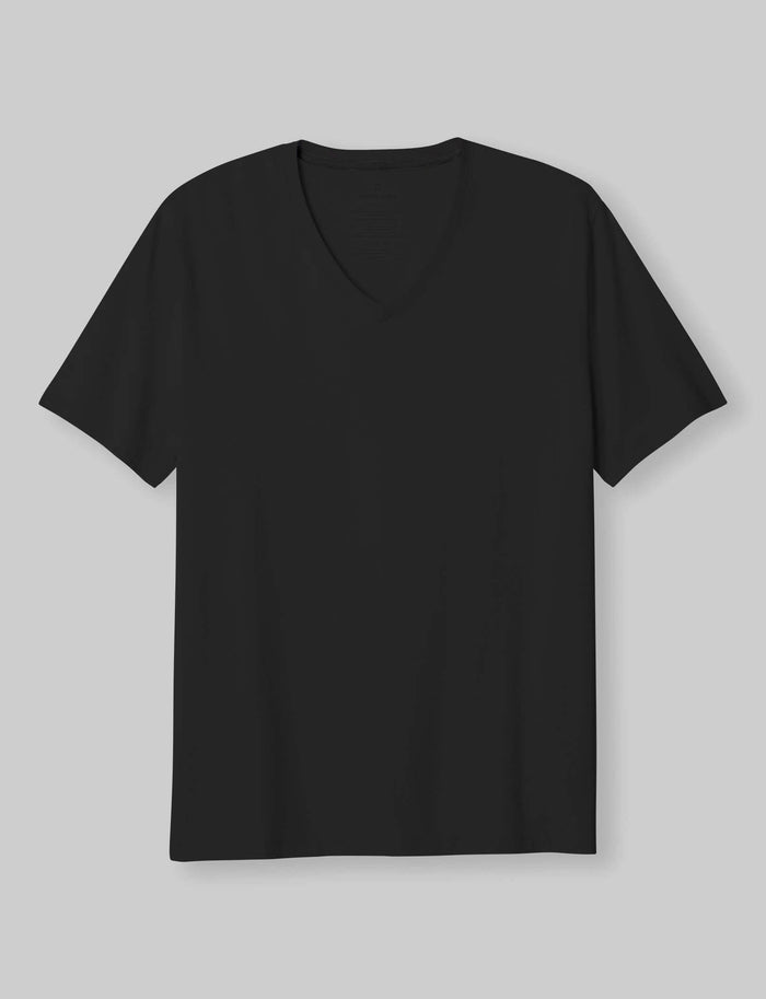 Second Skin V-Neck Tee::Black::Swatch