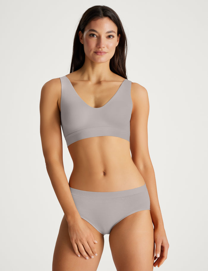 Second Skin Wireless T-Shirt Bra & Pullover V-Neck Bra (2-Pack)::Black/Ashes of Roses