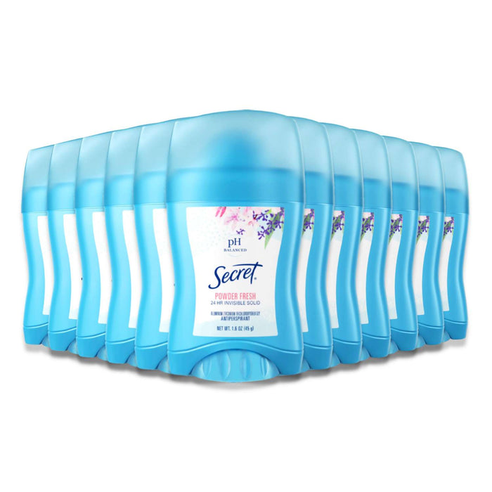 Secret Invisible Solid Powder Fresh Deodorant - 12 Pack Contarmarket