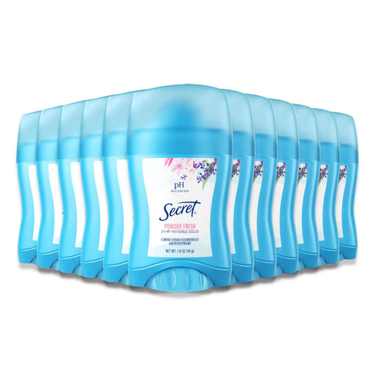 Secret Invisible Solid Powder Fresh Deodorant - 12 Pack Contarmarket