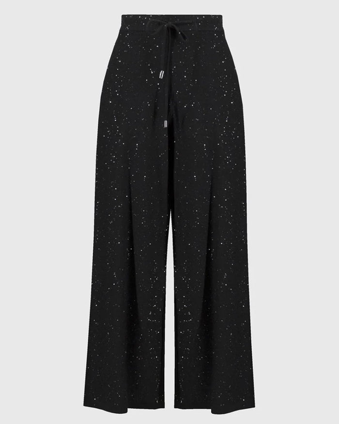 Sequined Sweater Knit Culotte Pants - Joseph Ribkoff