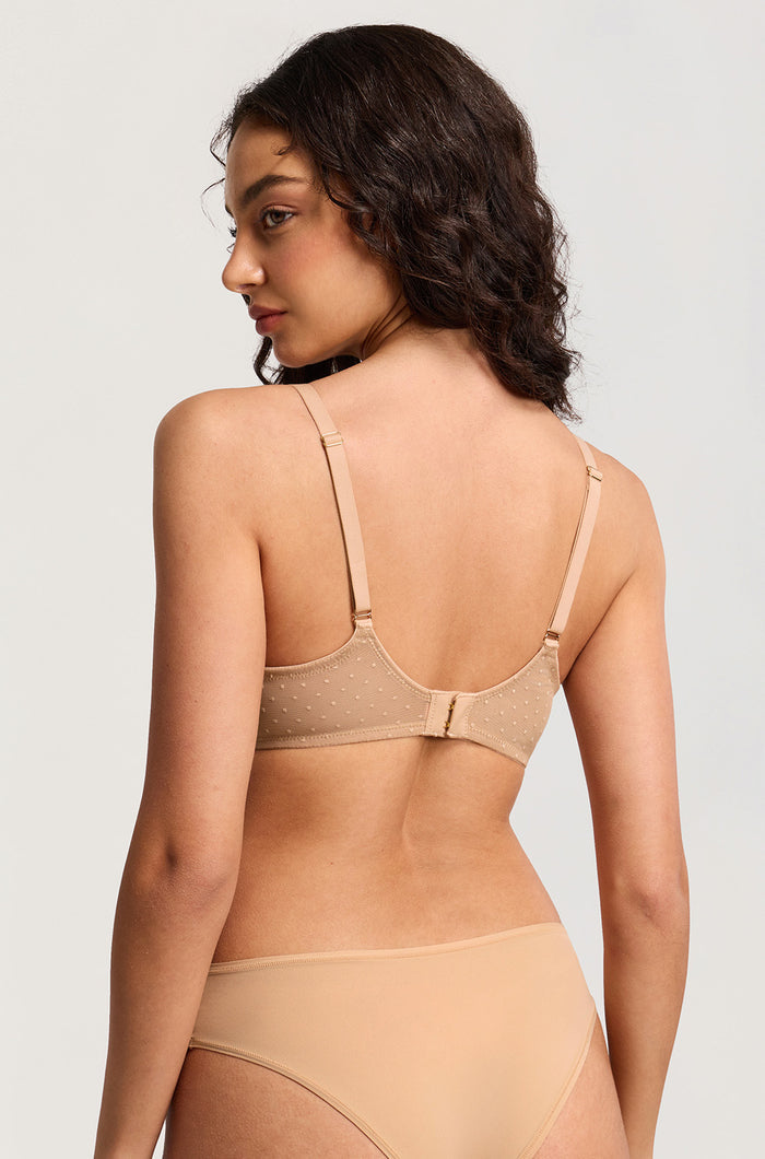 Sexy Mesh Dotted Demi Bra