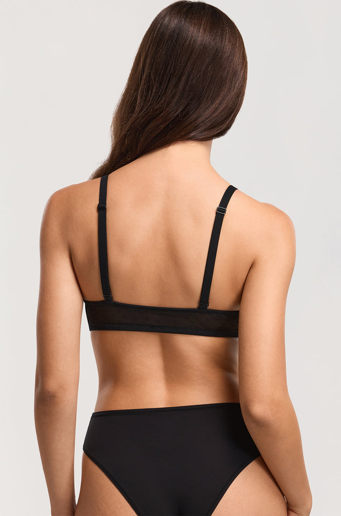 Sexy Mesh dotted Front Closure Bra