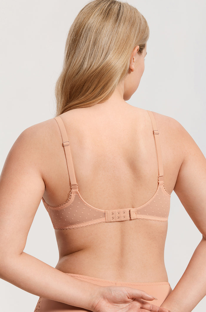 Women's Sexy Mesh Lace Balconette Bra Cream Coffee