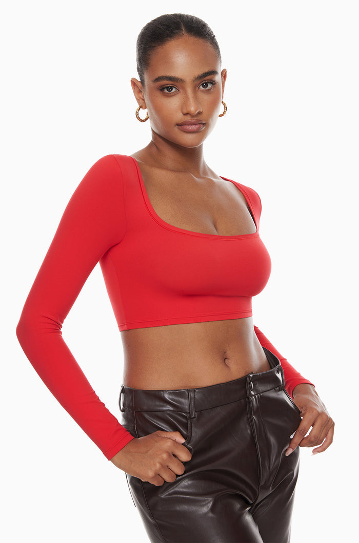 Sexy Square Neck Crop Top