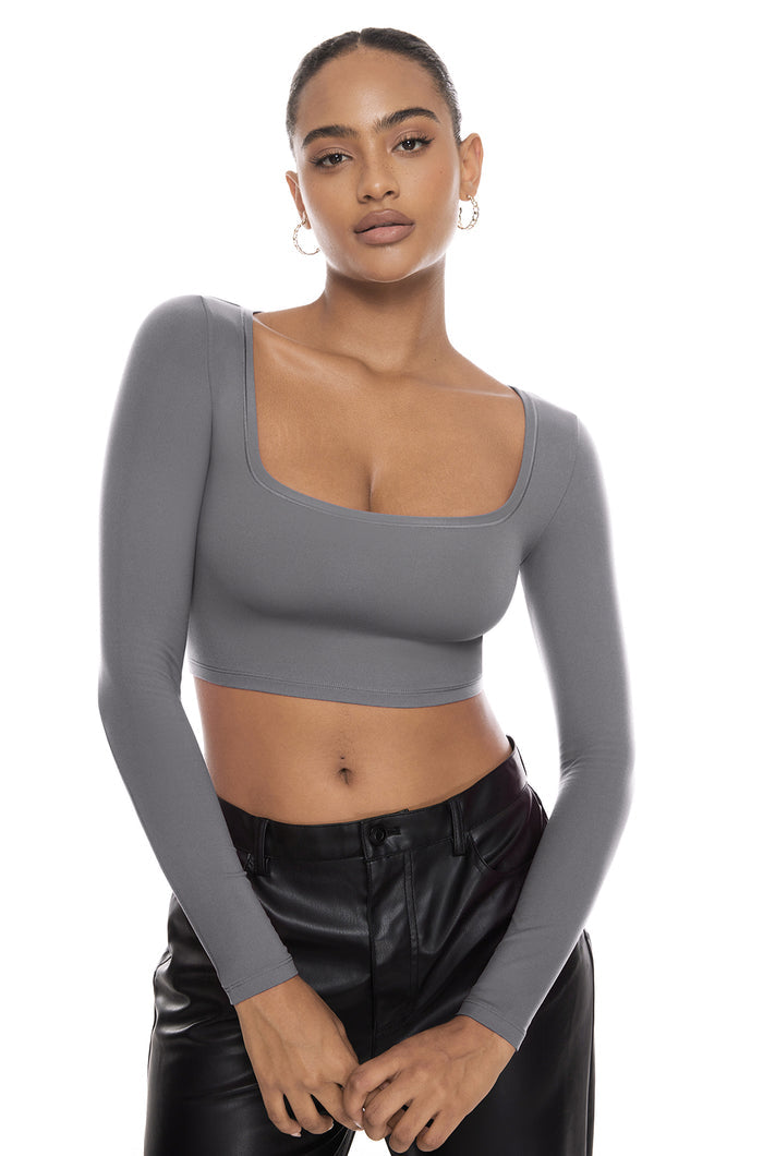Sexy Square Neck Crop Top