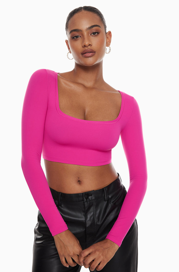 Sexy Square Neck Crop Top