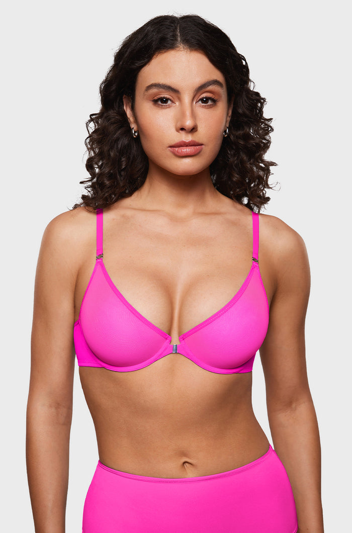 Sheer Front Closure Bra