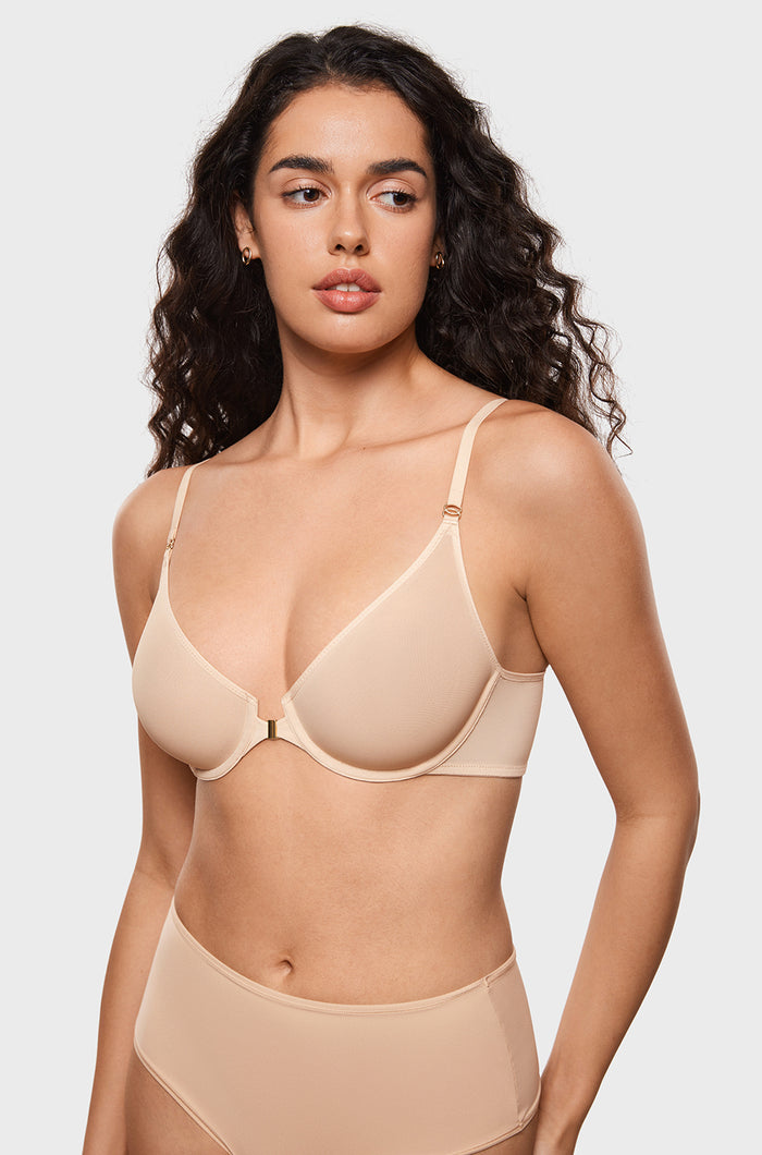 Sheer Front Closure Bra
