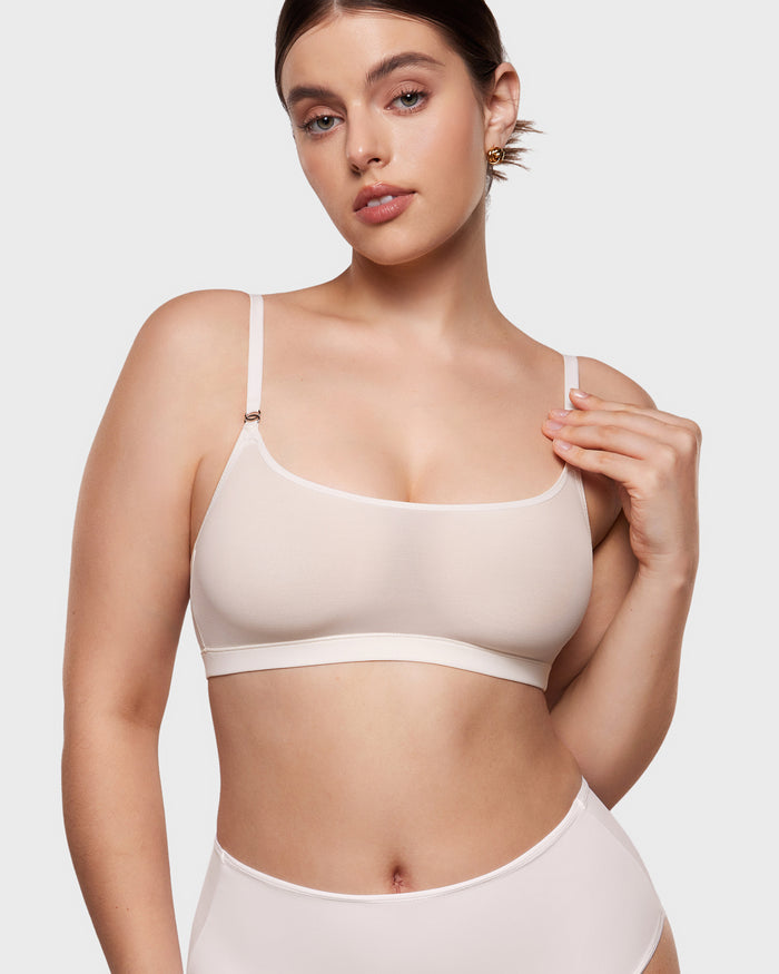 Sheer Mesh Scoop Bralette