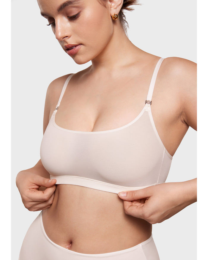 Sheer Mesh Scoop Bralette